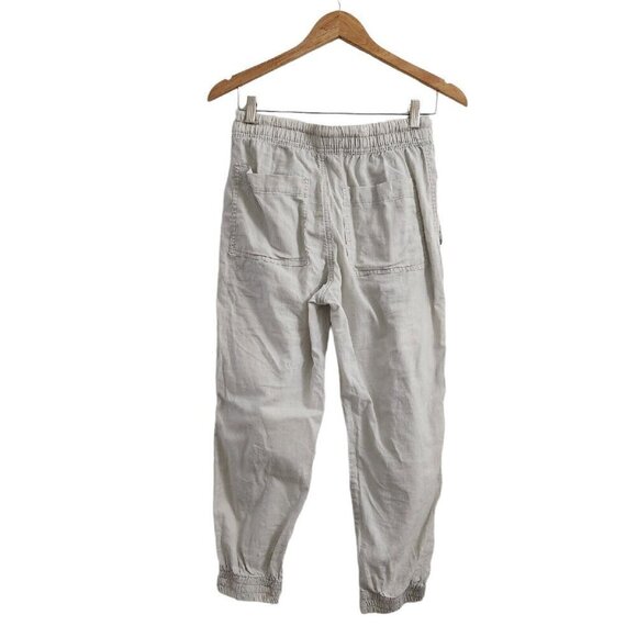 Zara Joggers Womens XS Cream Liken High-Rise Drawstring Lightweight Pants Beach - Picture 7 of 12